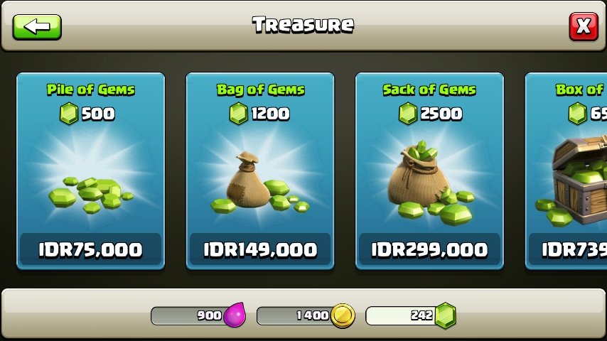 Mendapatkan Gems COC Gratis