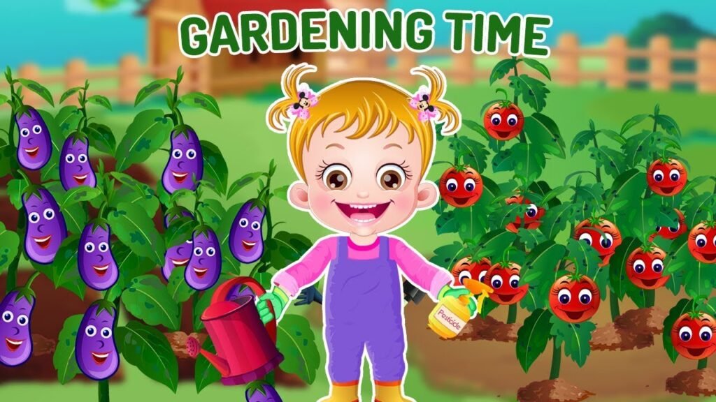 Baby Hazel Gardening Time