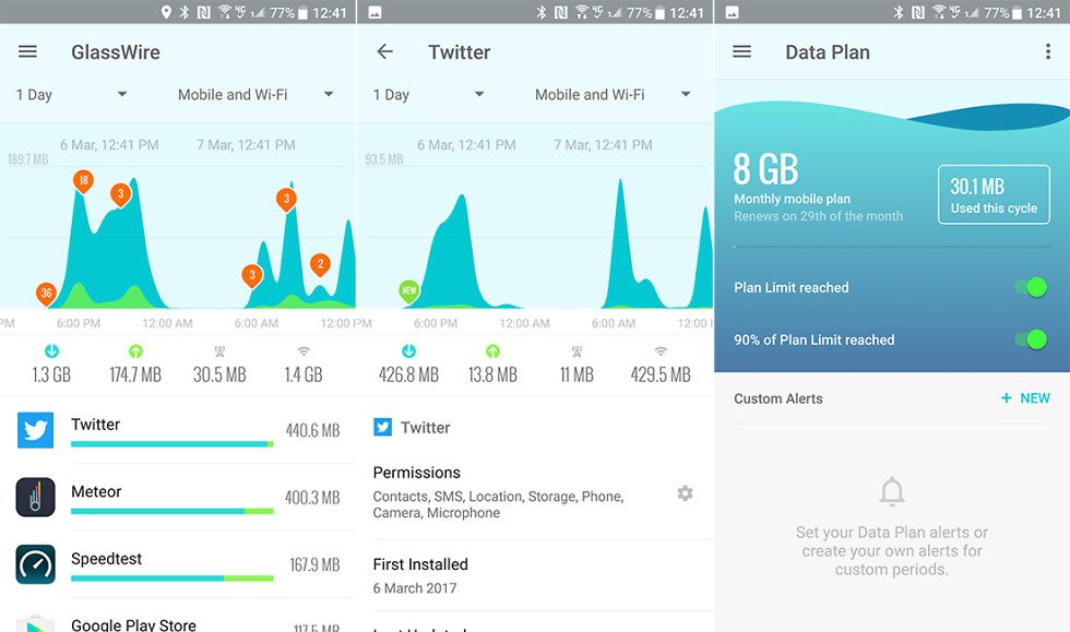 GlassWire Data Usage Monitor