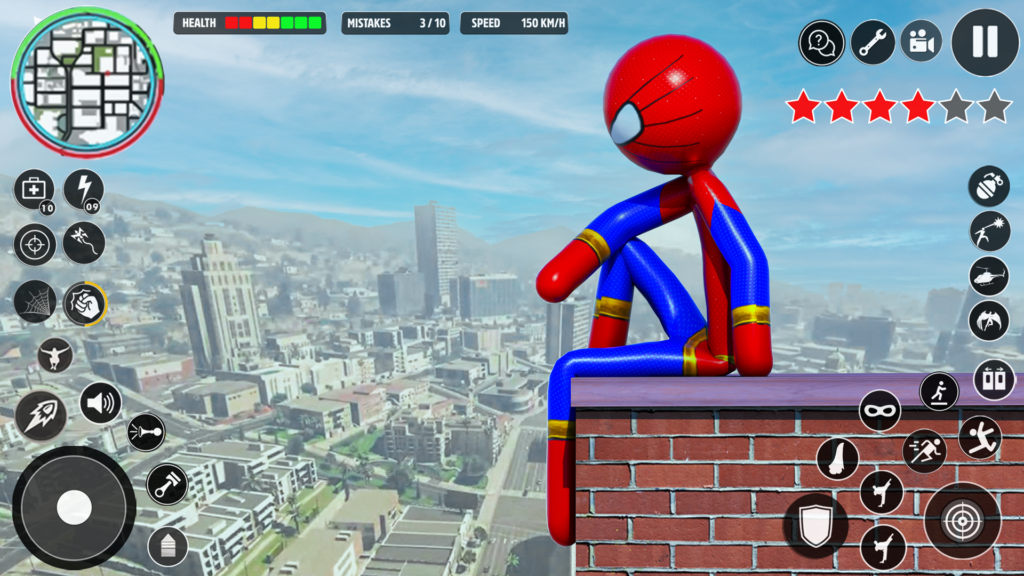 Superhero Spider Stickman Rope Hero